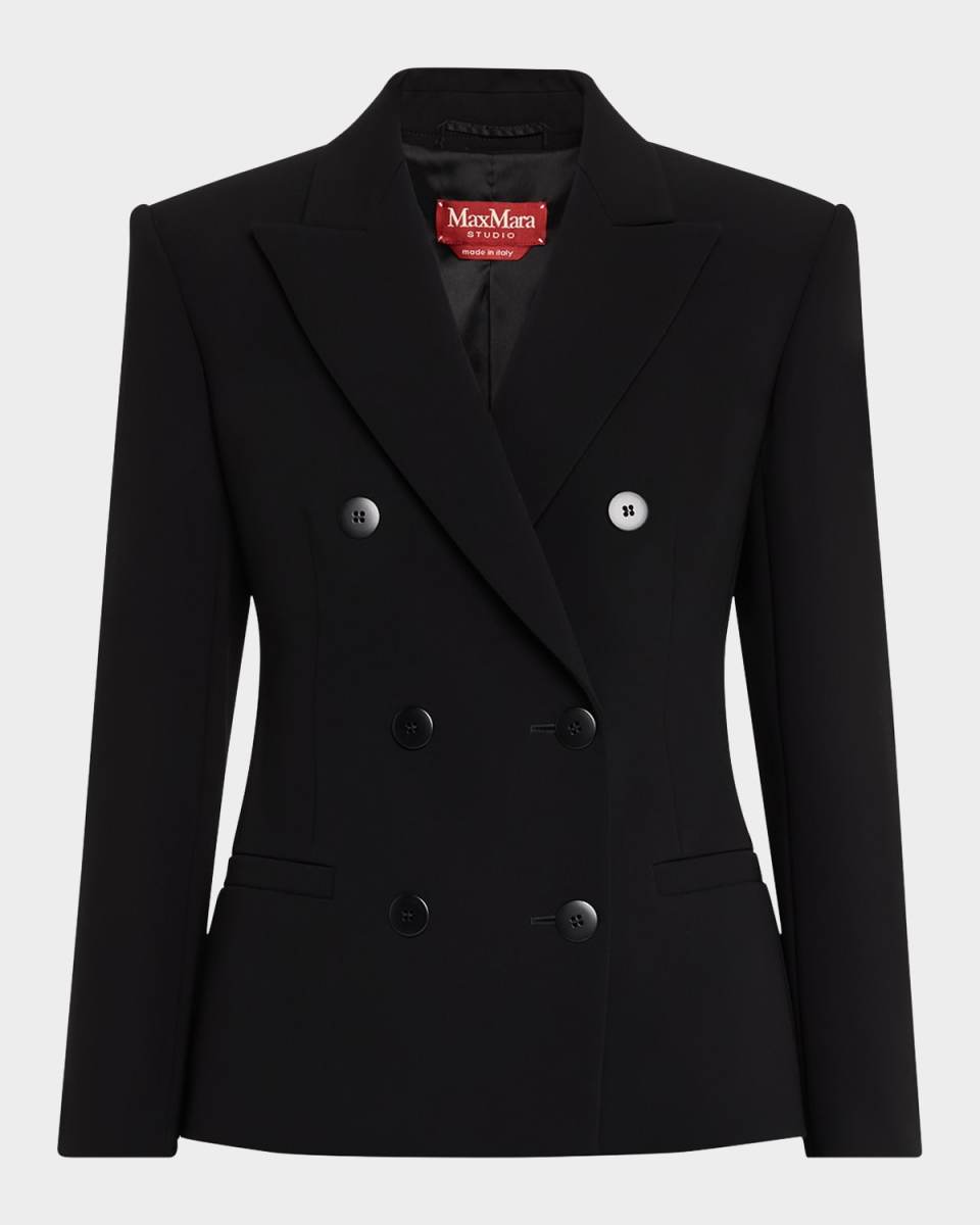 Key Double-Breasted Tailored Blazer